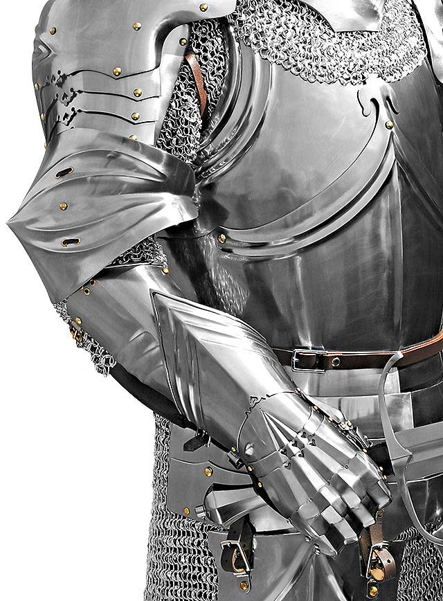 Gothic Cuirass with Tassets Steel - maskworld.com