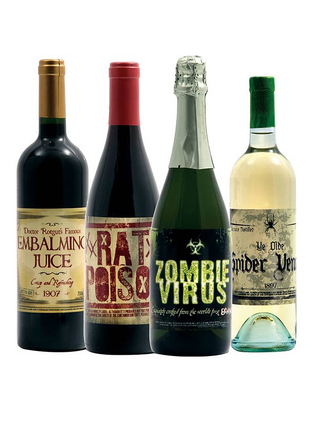 Halloween Bottle Labels Wine 2 - maskworld.com