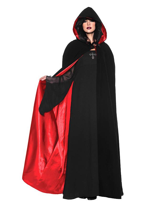 Black Spiderweb Witch Halloween Cape Cloak and Long Gloves Halloween Party