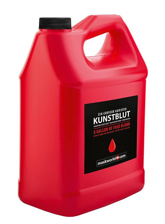 Large canister of fake blood