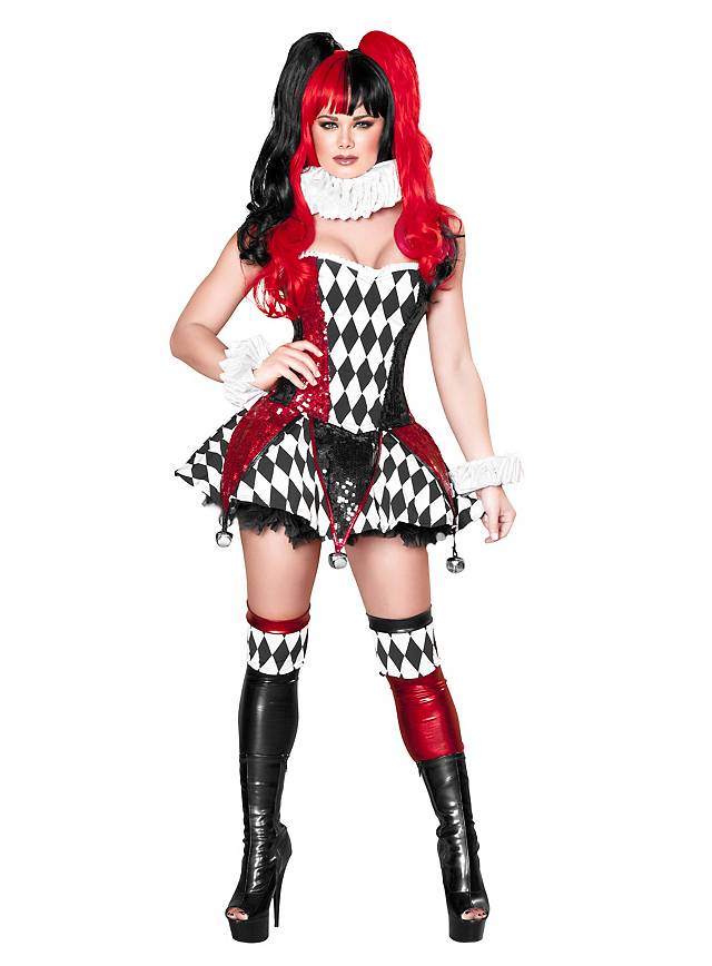 Miss Harlequin Sexy Costume - maskworld.com