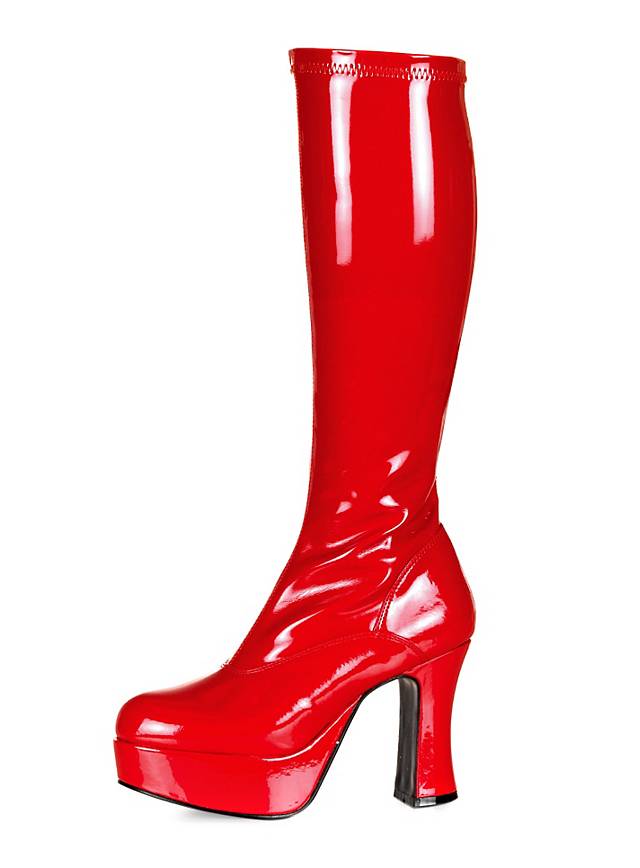 red platform boots