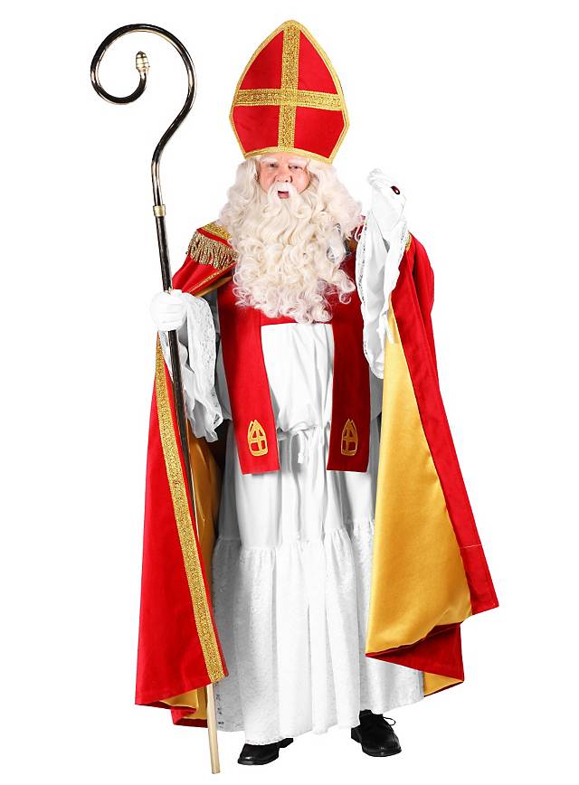 St nicholas Hat Traditional Santa Headwear Adults Fancy Dress Accessory