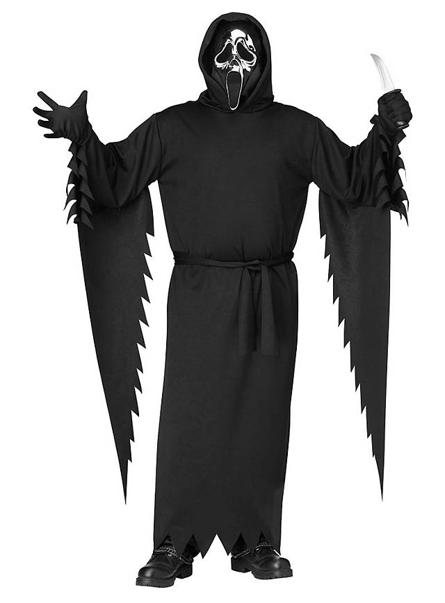 Scream costume with silver mask - maskworld.com