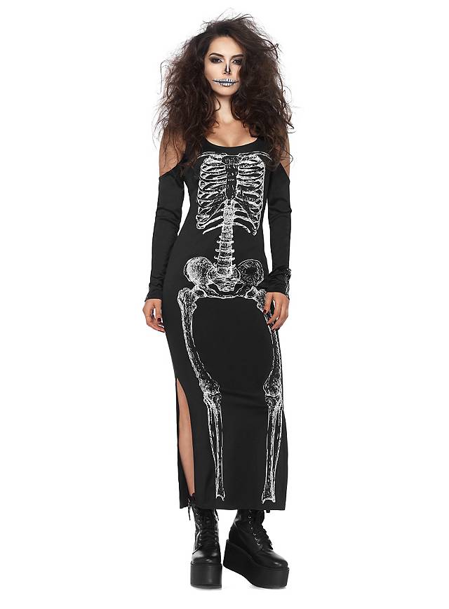 Skelett Kleid - Dia de los Muertos Kostüm für Damen 