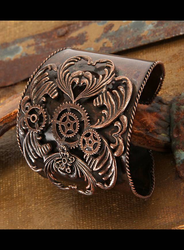 Steampunk Armband aus Kupfer