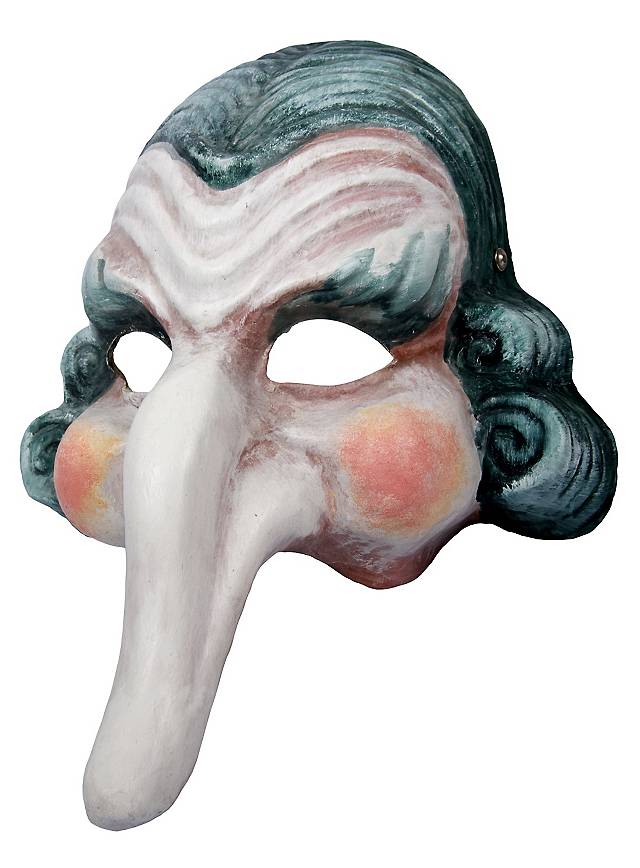 Zanni Casanova Venezianische Maske für Maskenball Mottoparty