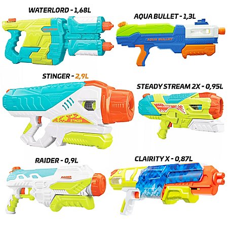 BuzzBee Water Warriors Ultimatives Wasserpistolen 6er-Set