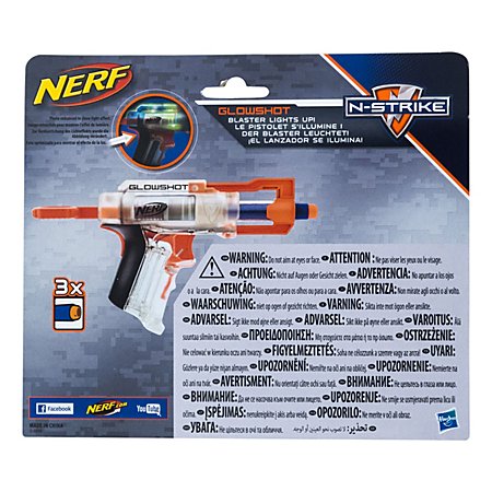 New Nerf N-Strike GlowShot Blaster Toy Guns with LIGHTS & Darts Included 