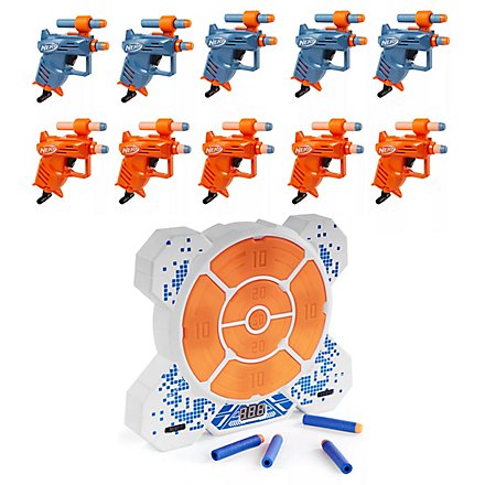 Action Bundle: Nerf Elite 2.0 Ace SD-1 10er-Pack + Elektronische Zielscheibe DX7