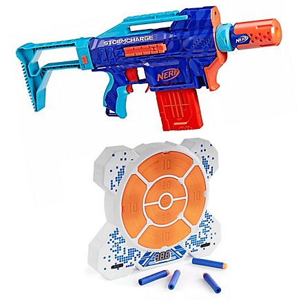 Action Bundle: Nerf Elite 2.0 Stormcharge + Elektronische Zielscheibe DX7
