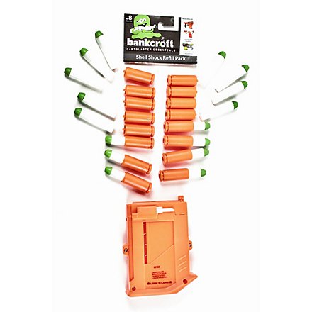 Bankcroft Lanard & Simba Shell Shock Refill Pack 16 Cartridge Cases 16 Darts 1 Ammo Clip