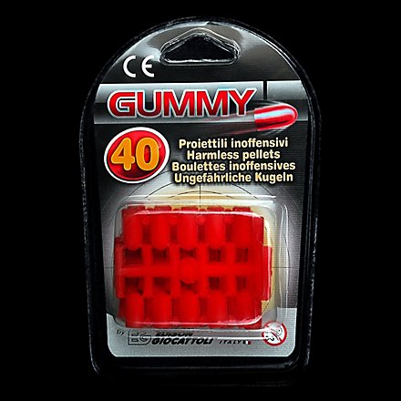 Details about   Gummy Vintage Rare Edison Giocattoli harmless pellets 8mm rubber 40 bullets 