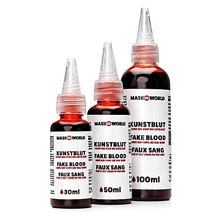 Flacone di sangue finto con punta di dosaggio 30 ml / 50 ml / 100 ml