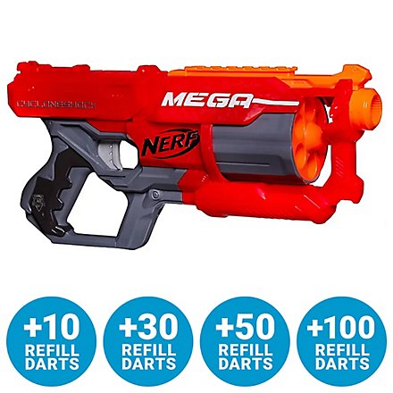 NERF - MEGA CycloneShock avec des Dards Supplémentaires