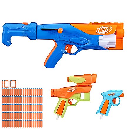Nerf N Series Gear Up Pack + 100 N1 Darts Nachfüllpack Bundle