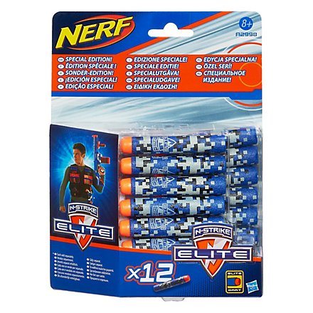 Nerf N-Strike Elite Blue Camouflage Special Edition Clip System Darts 12 Pk