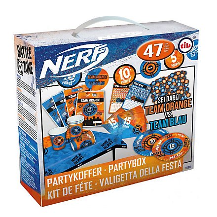NERF - Set de fête Orange contre Bleu
