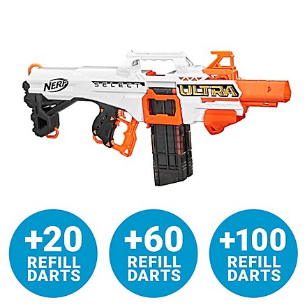 Nerf Ultra Select mit zusäzlichen Darts