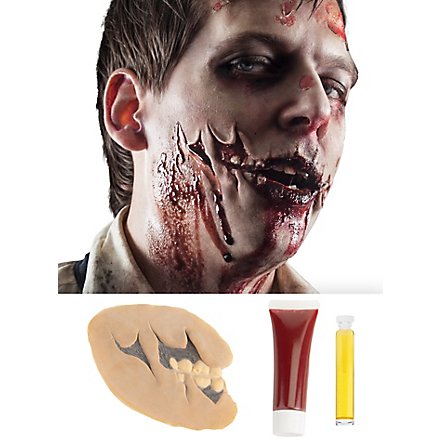 Prothèse en latex blessure de zombie