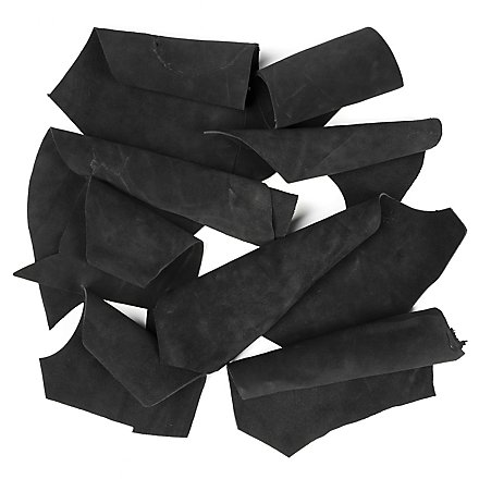 Suede leather remains - black