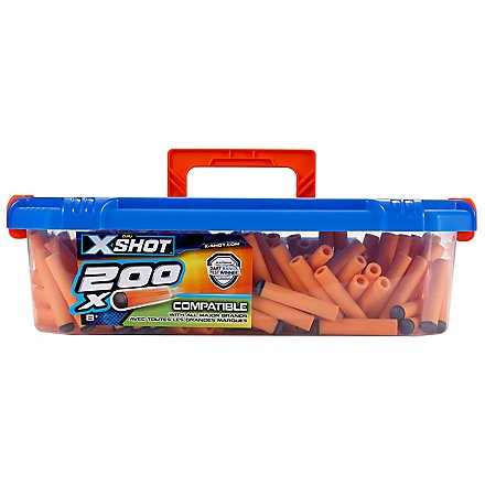 X-Shot - Excel Ultimate Value confezione di ricarica da 200 dardi con scatola di immagazzinamento