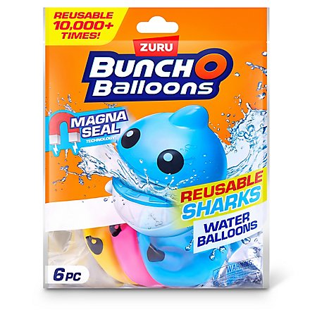 ZURU Bunch O Balloons Wiederverwendbare Hai-Wasserballons (6er-Pack)