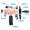 Blasterparts - SMG-Kit 2: Silencer Gun, Negro