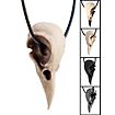 Crow Skull Pendant with leather band