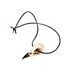Crow Skull Pendant with leather band