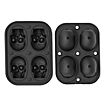 Kleine Totenkopf Silikonform für Eiswürfel und zum Backen 4-fach