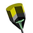 Larp-arrow flat head - brown shaft