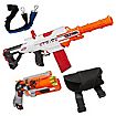 Pack NERF Ultra Strike Mission-Ready : deux blasters et une fléchette avec étui assorti.