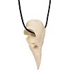 Raven skull pendant with leather tong (11cm)