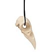 Raven skull pendant with leather tong (11cm)