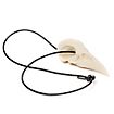 Raven skull pendant with leather tong (11cm)