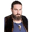Raven skull pendant with leather tong (11cm)