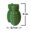 Stampo in silicone a forma di bomba a mano per cubetti di ghiaccio e cottura 9 cm