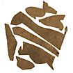 Suede leather remains - beige