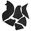Suede leather remains - black