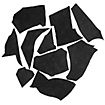 Suede leather remains - black