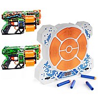 Action Bundle: 2x X-Shot Dread Blaster (K.O. & Camo) + Elektronische Zielscheibe DX7