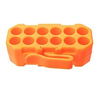 Darthalter mit Platz für 12 Darts mit Gurtclip und Railaufnahme