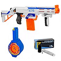 NERF Retaliator, incl. parti di blaster - mega confezione di tuning con molla di tuning e caricatore a tamburo