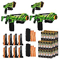 Tek Recon 2 Player Pack: 2x Hammer Head Blaster e 2x Havok Blaster e 8x Hammer Head Refill Pack e2x Havok Refill Pack e 40x Ammo 25 Pack NRG-Rounds