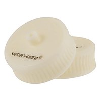 Worker - Serrated concave plastic flywheels (rice white)