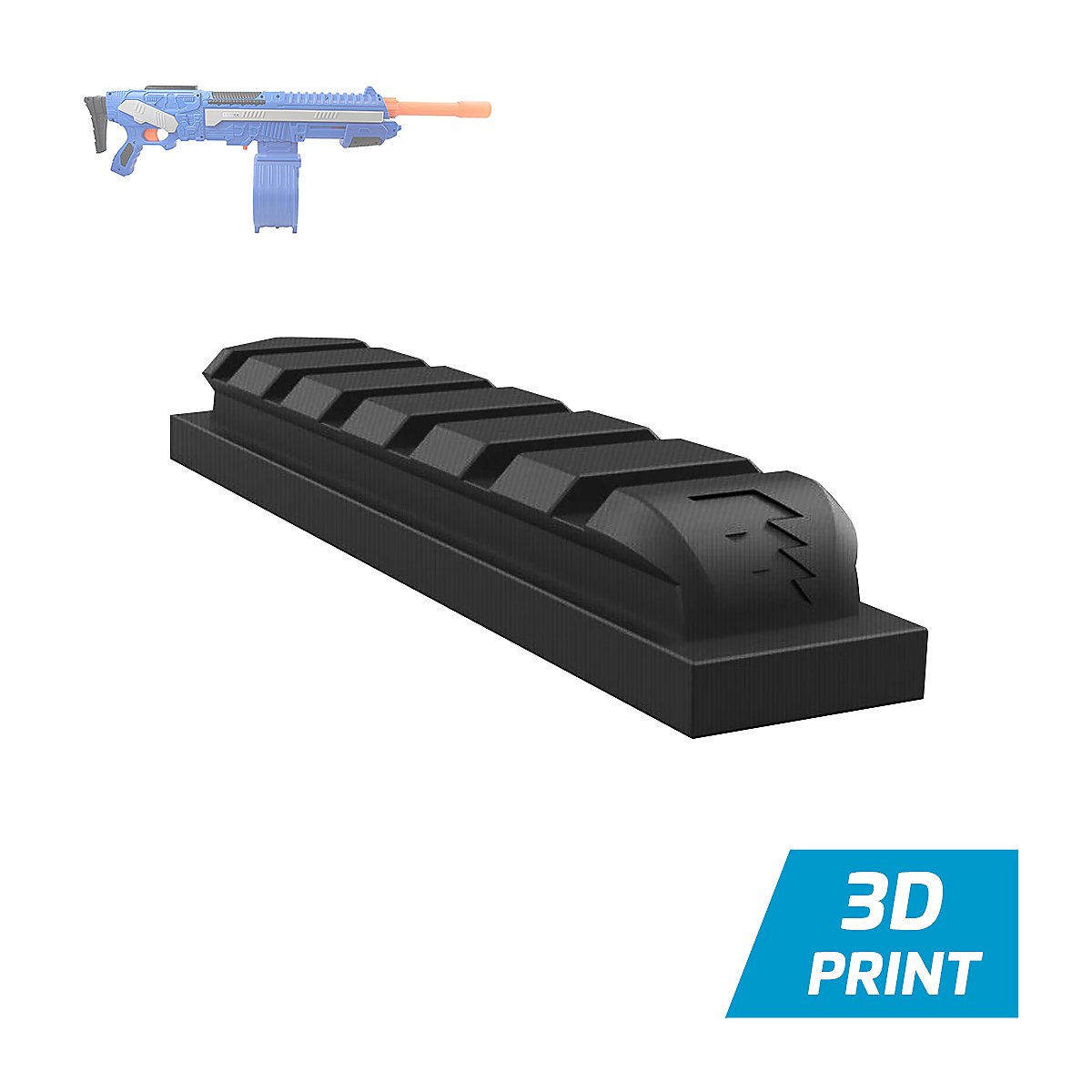 Blaster Railing Blasterparts - Agitator Picatinny Rail - top - blasterparts.com