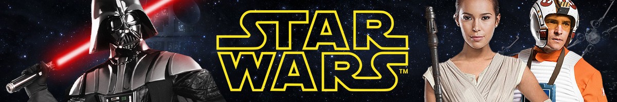 Costumi Star Wars, costume Darth Vader, costume Rey, spada laser, C3PO