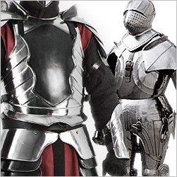 Whether a suit of armor for a knight or the metal armor of your fantasy, we have handcrafted metal armor made of carbon steel or bronze in top quality.
