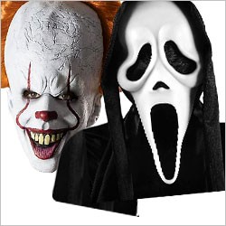 Halloween Masken, Horrorfilm Masken, Horrorclown Masken, Zombie Masken, Vampir Masken, Halloween Kindermasken, Horror latex Masken, Halloween Latex Masken, Halloween Augenmaske, Dämonen Masken, Skelett Maske, Totenkopf Masken